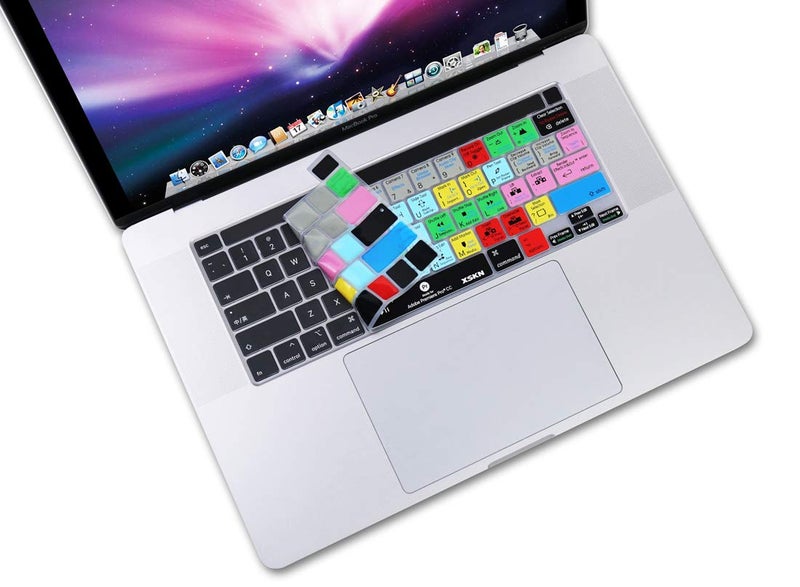 XSKN Premiere Pro CC English Silicone Shortcuts Keyboard Cover Skin for Touch Bar Models 2019 MacBook Pro 16 inch A2141 2020 MacBook Pro 13.3 inch A2251/A2289/A2338 M1 Keyboard US Version - Image 4